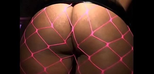  Big juicy assed whore gets fucked hard in fishnet and latex